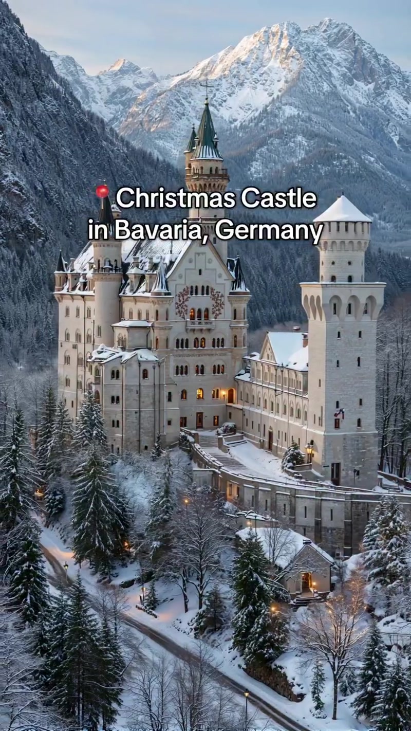 Travel photo of Neuschwanstein Castle, Bavaria, Germany showing scenic views and attractions